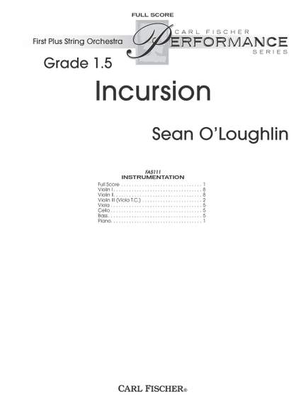O'Loughlin, S: Incursion D minor