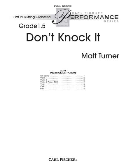 Matt Turner: Don't Knock It