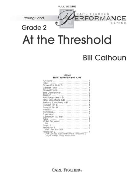 Bill Calhoun: At the Threshold