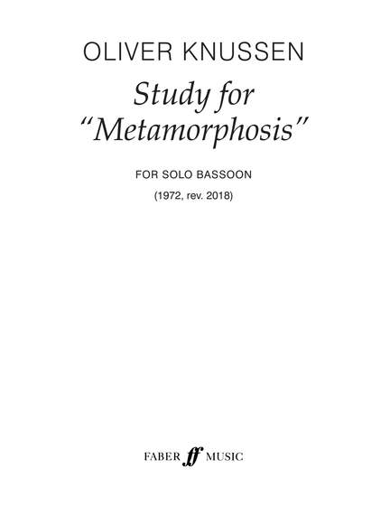 Oliver Knussen: Study for "Metamorphosis"