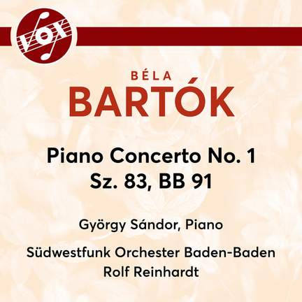 Piano Concerto No. 1 Sz. 83, Bb 91