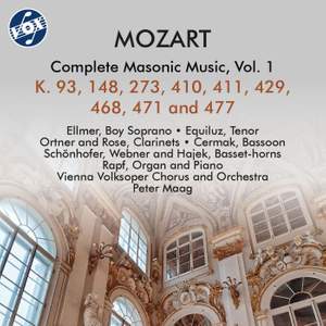 Mozart: Complete Masonic Music, Vol. 1