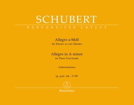 Schubert, Franz: Allegro for Piano Four-hands in A minor op. post. 144 D 947 "Lebensstürme"