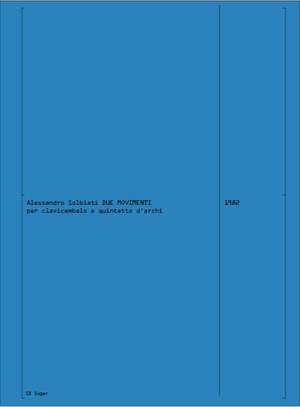 Alessandro Solbiati: Due Movimenti