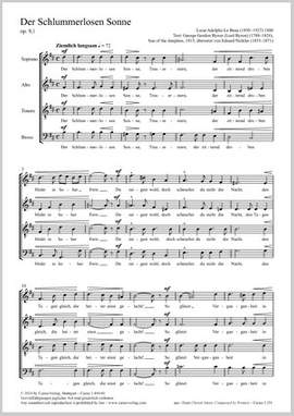 Le Beau, Luise Adolpha: Der Schlummerlosen Sonne op. 9,1