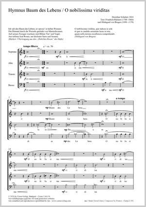 Schabert, Dorothee: Hymnus Baum des Lebens / O nobilissima viriditas