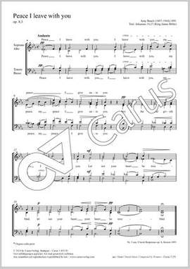 Beach, Amy: Peace I leave with you op. 8,3