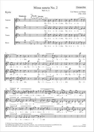 Weber, Carl Maria von: Missa sancta No. 2  WeV A.5, Offertorium WeV A.4, Op. 76