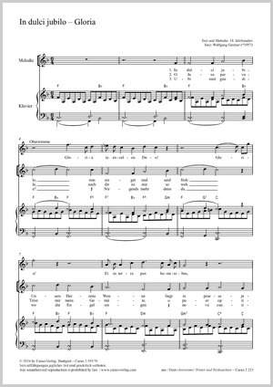 Gentner, Wolfgang: In dulci jubilo  Gloria