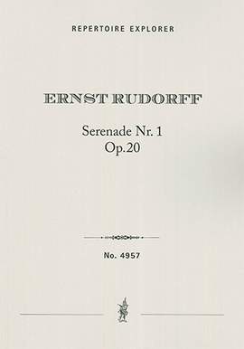 Rudorff, Ernst: Serenade Nr. 1 Op. 20 for orchestra