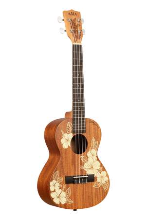 Kala Hibiscus Mahogany Tenor Ukulele with Bag
