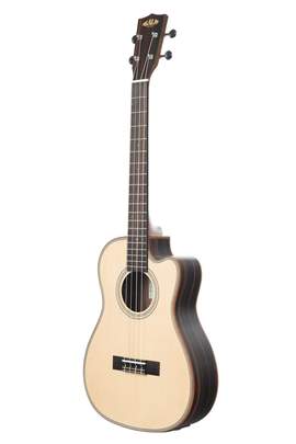 Kala Solid Spruce Striped Ebony Baritone Cutaway with EQ