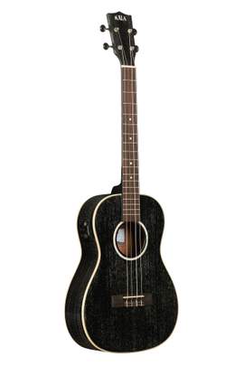 Kala All Solid Salt & Pepper Doghair Mahogany Baritone Ukulele with Bag and EQ