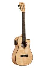 Kala All Solid Flame Maple Baritone Cutaway Electric with Bag Product Image