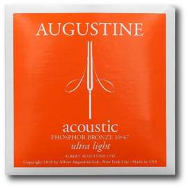 Augustine Strings for Acoustic Guitar Acoustic Phosphor Bronze Set Ultra-Light 10-47