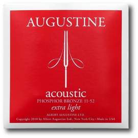 Augustine Strings for Acoustic Guitar Acoustic Phosphor Bronze Set Extra-Light 11-52