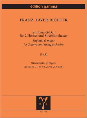 Franz Xaver Richter: Sinfonia G-Dur