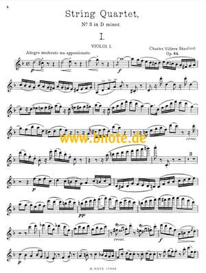 Stanford, C V: Streichquartett Nr. 3 d-Moll