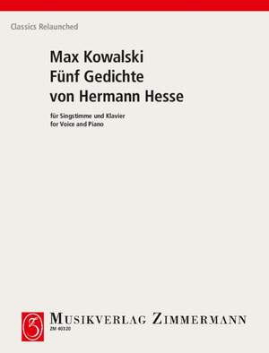 Kowalski, Max: Five poems by Hermann Hesse op. 14