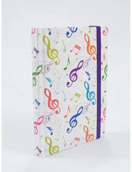 Notebook g-clef colourful A6