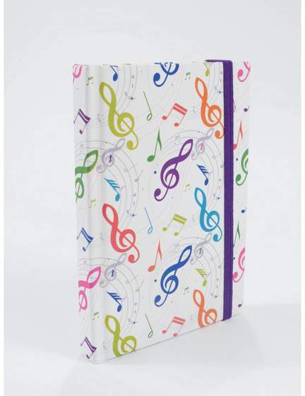 Notebook g-clef colourful A6