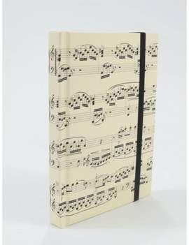 Notebook sheet music creme A6