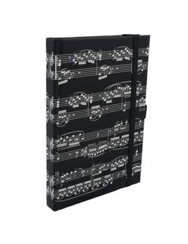 Notebook sheet music black A6