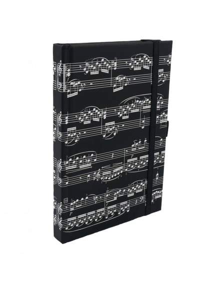 Notebook sheet music black A6