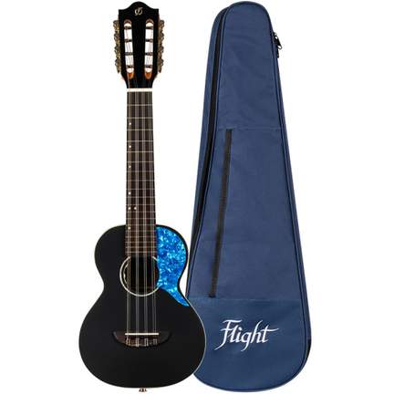 Flight Iris 8 Tenor Electro Ukulele - Black
