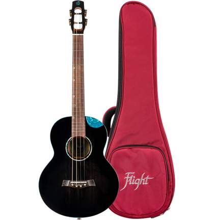 Flight Nighthawk Baritone Electro Ukulele - Black