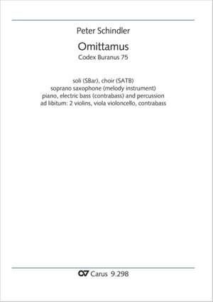 Peter Schindler: Omittamus - E major