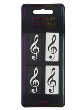 Magnetic bookmark g-clef black & white