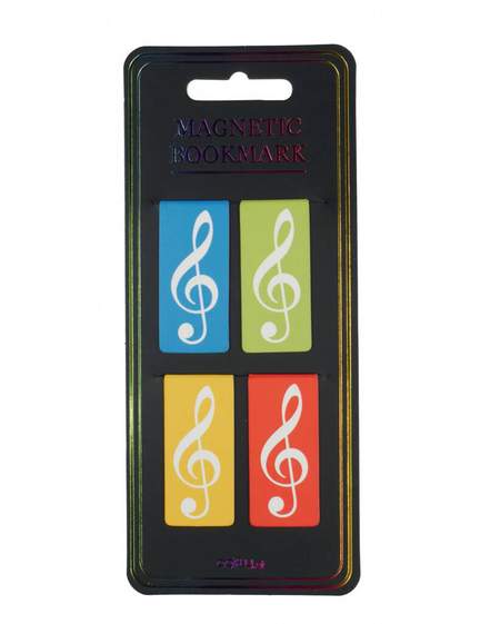 Magnetic bookmark g-clef colourful