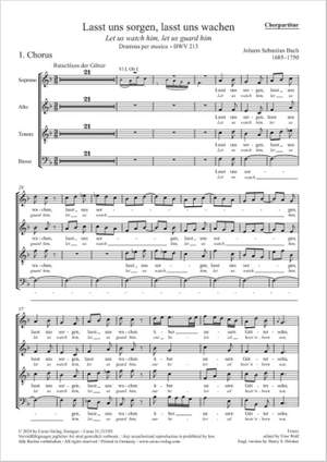 Bach, JS: Lasst uns sorgen, lasst uns wachen, BWV213