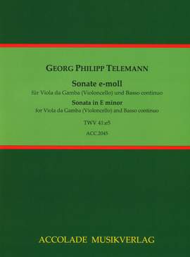 Telemann, G P: Sonate e-moll E minor TWV 41:e5