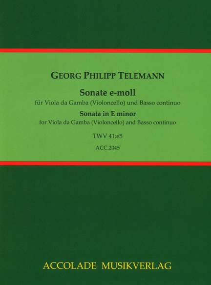 Telemann, G P: Sonate e-moll E minor TWV 41:e5