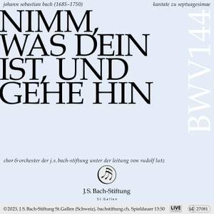 J. S. Bach Cantata BWV 144 'Nimm, was dein ist, und gehe hin'