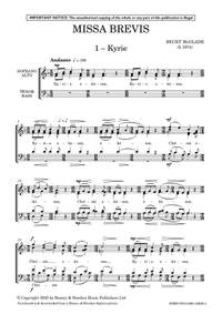McGlade, Becky: Missa Brevis (SATB (with divisi) a cappella) - Digital Sheet Music