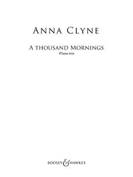 Clyne, Anna: A Thousand Mornings (Set of Parts) - Digital Sheet Music
