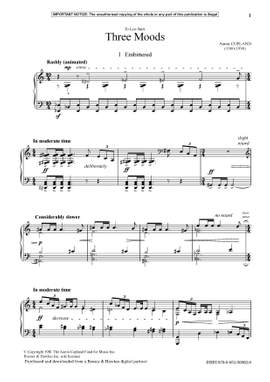 Copland, Aaron: Embittered from Three Moods (Piano) - Digital Sheet Music