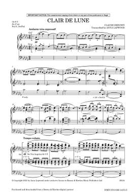 Debussy, Claude: Clair de lune (Transcribed for organ) - Digital Sheet Music