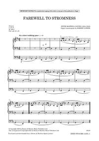 Maxwell Davies, Peter: Farewell to Stromness (Organ Solo) - Digital Sheet Music