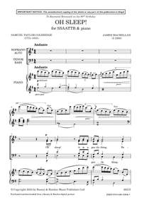 MacMillan, James: Oh Sleep! (SATB & Piano) - Digital Sheet Music