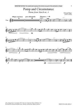 Elgar, Edward: Pomp And Circumstance (Theme from March No. 4) (Flute) - Digital Sheet Music