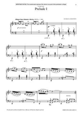 Gershwin, George: Prelude I (Piano) - Digital Sheet Music