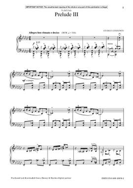 Gershwin, George: Prelude III (Piano) - Digital Sheet Music