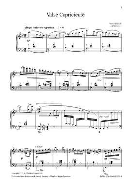 Bridge, Frank: Valse Capricieuse (Piano) - Digital Sheet Music