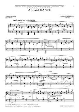 Delius, Frederick: Air And Dance (Piano) - Digital Sheet Music
