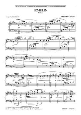 Delius, Frederick: Irmelin (Prelude) (Piano) - Digital Sheet Music