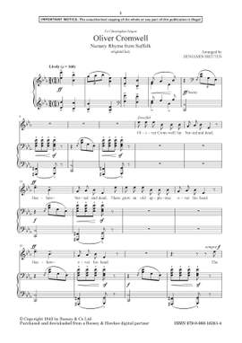 Britten, Benjamin: Oliver Cromwell (Vocal & Piano in Eb) - Digital Sheet Music